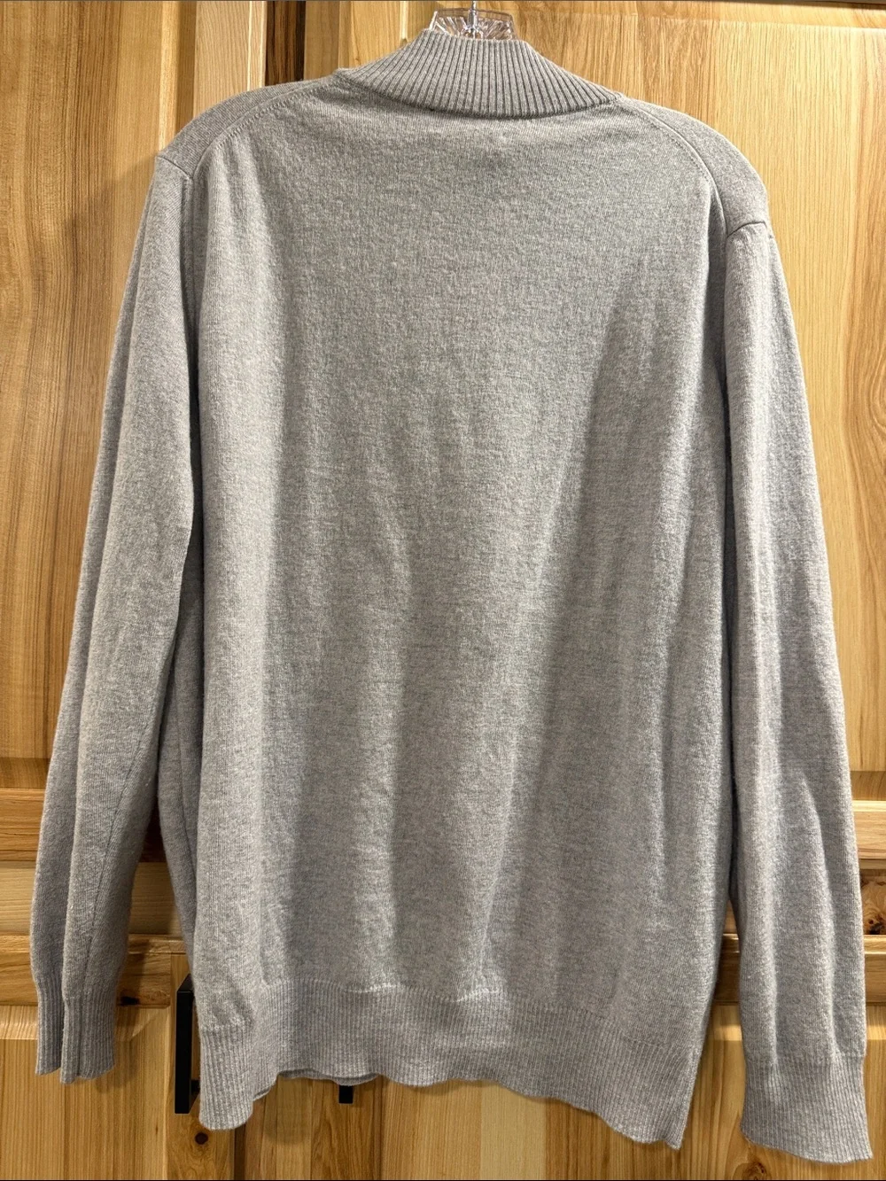 Thomas Dean Merino Wool Men’s XXL Light Gray Button-Up Cardigan Grandpacore